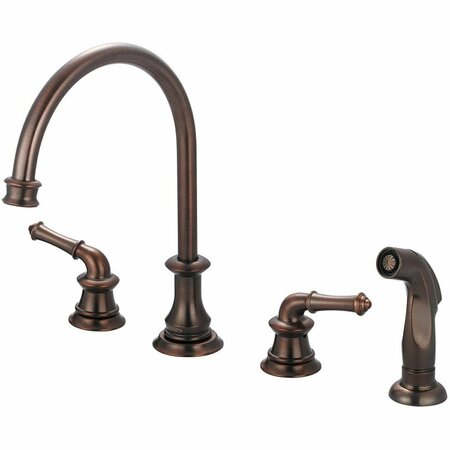 ENTRADA Two Handle Kitchen Widespread Faucet - Oil Rubbed Bronze EN3142844